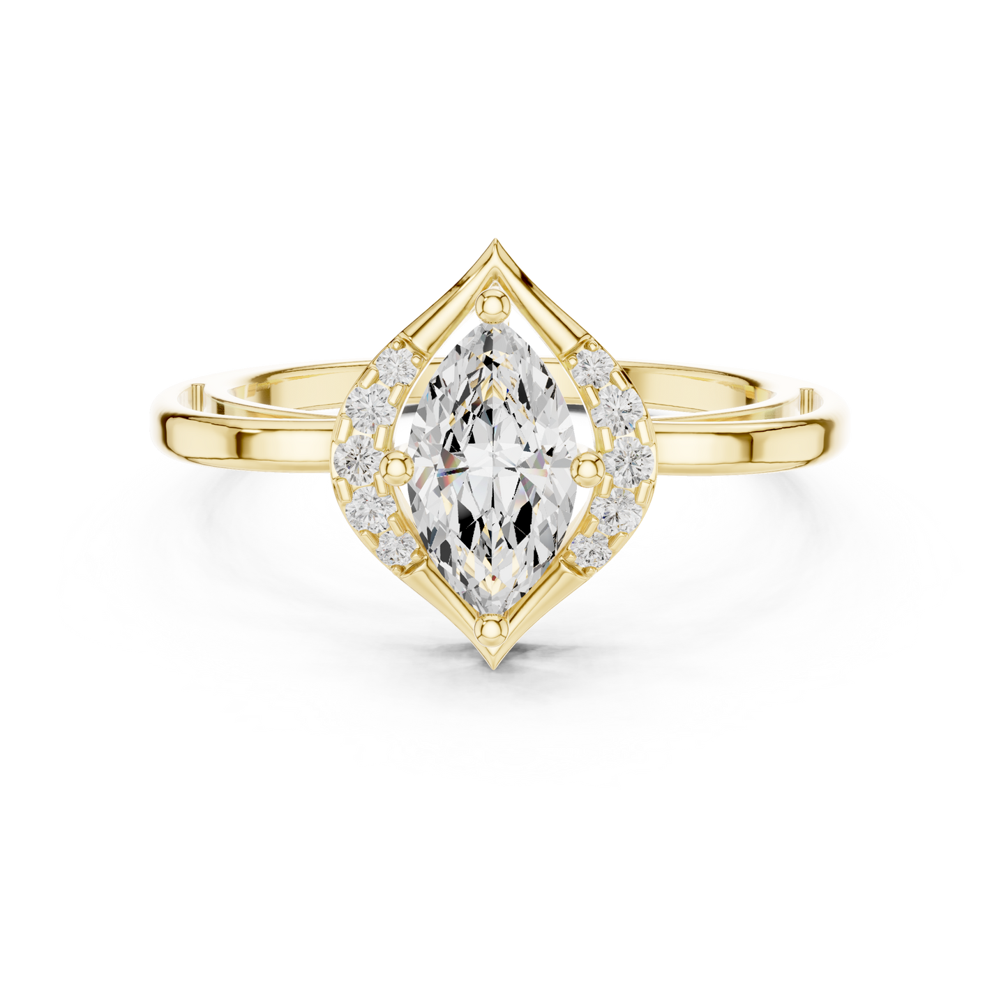 Mixed Shape Lab Grown Diamond Halo Ring