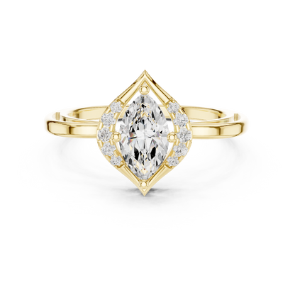 Mixed Shape Lab Grown Diamond Halo Ring