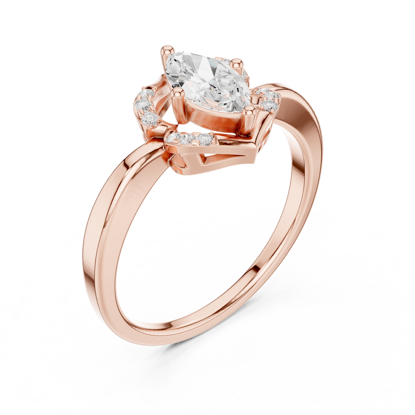 Mixed Shape Lab Grown Diamond Halo Ring