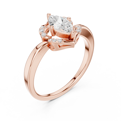 Mixed Shape Lab Grown Diamond Halo Ring