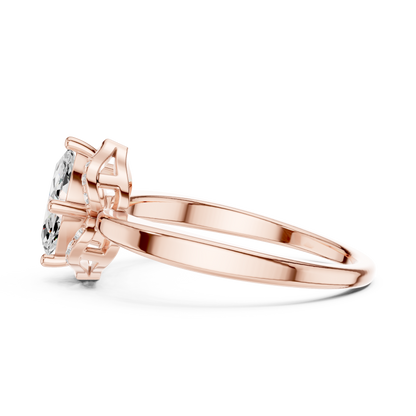 Mixed Shape Lab Grown Diamond Halo Ring