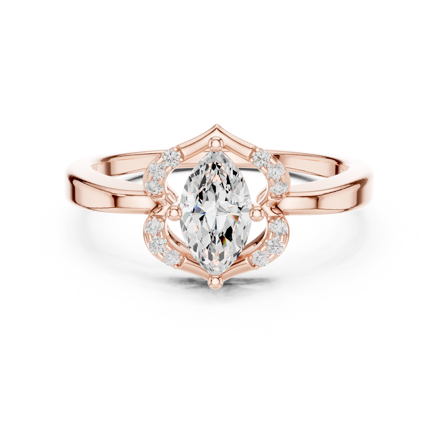 Mixed Shape Lab Grown Diamond Halo Ring
