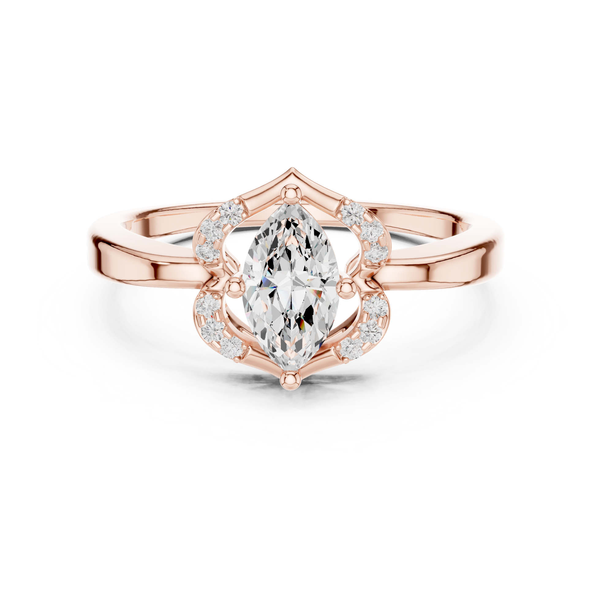 Mixed Shape Lab Grown Diamond Halo Ring