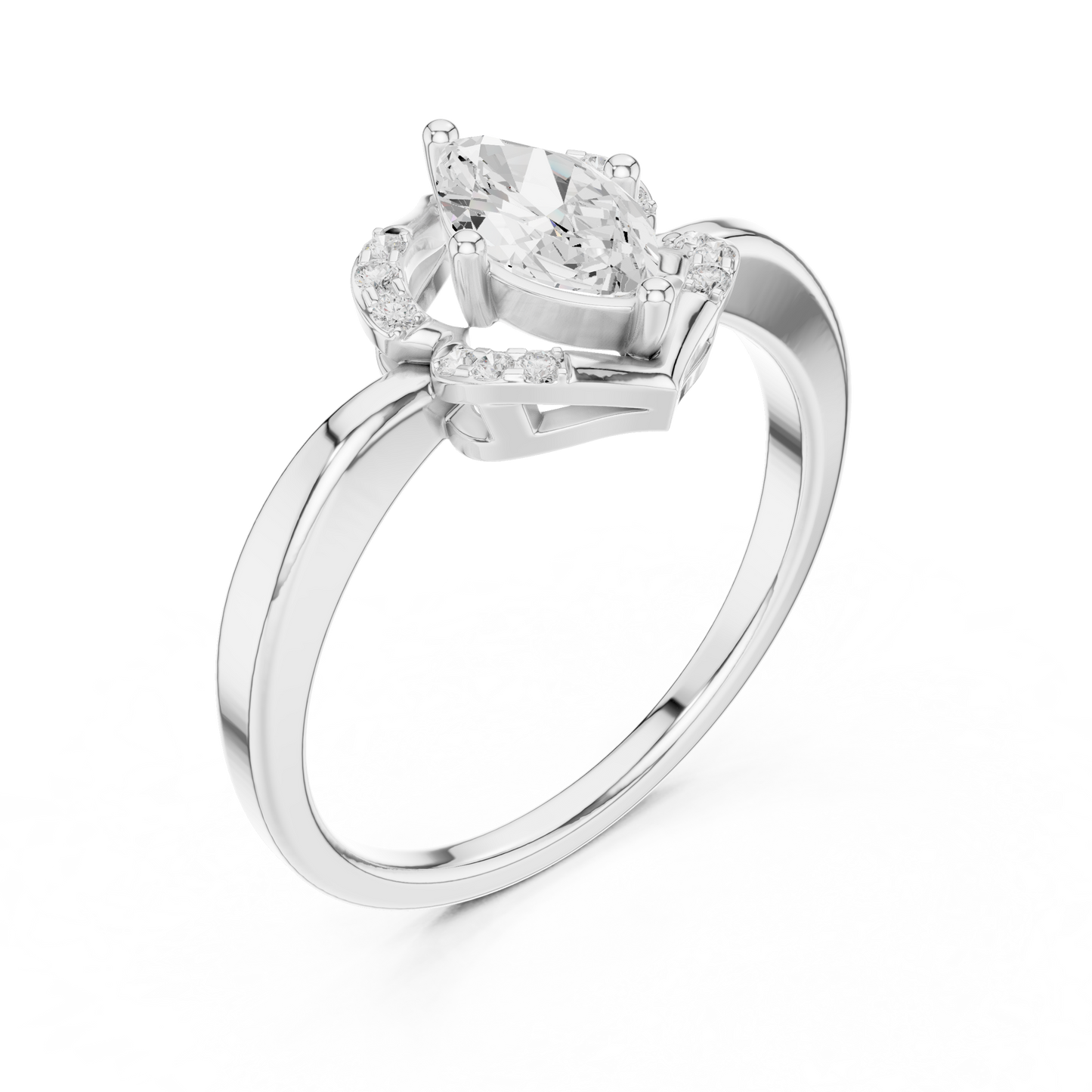 Mixed Shape Lab Grown Diamond Halo Ring