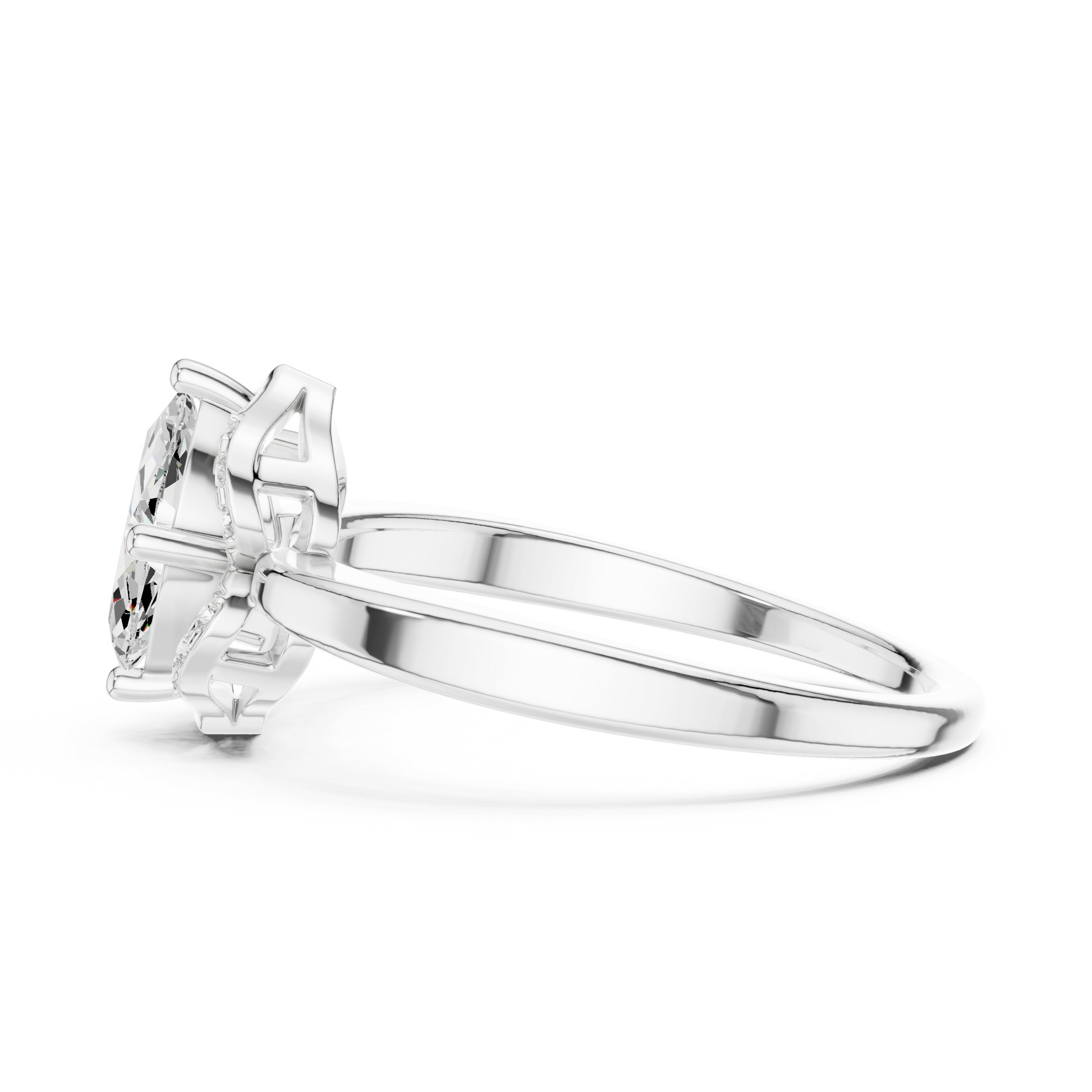 Mixed Shape Lab Grown Diamond Halo Ring