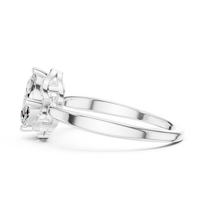 Mixed Shape Lab Grown Diamond Halo Ring