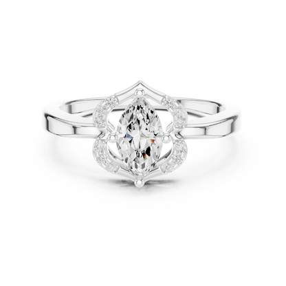 Mixed Shape Lab Grown Diamond Halo Ring