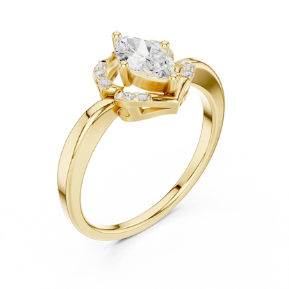Mixed Shape Lab Grown Diamond Halo Ring