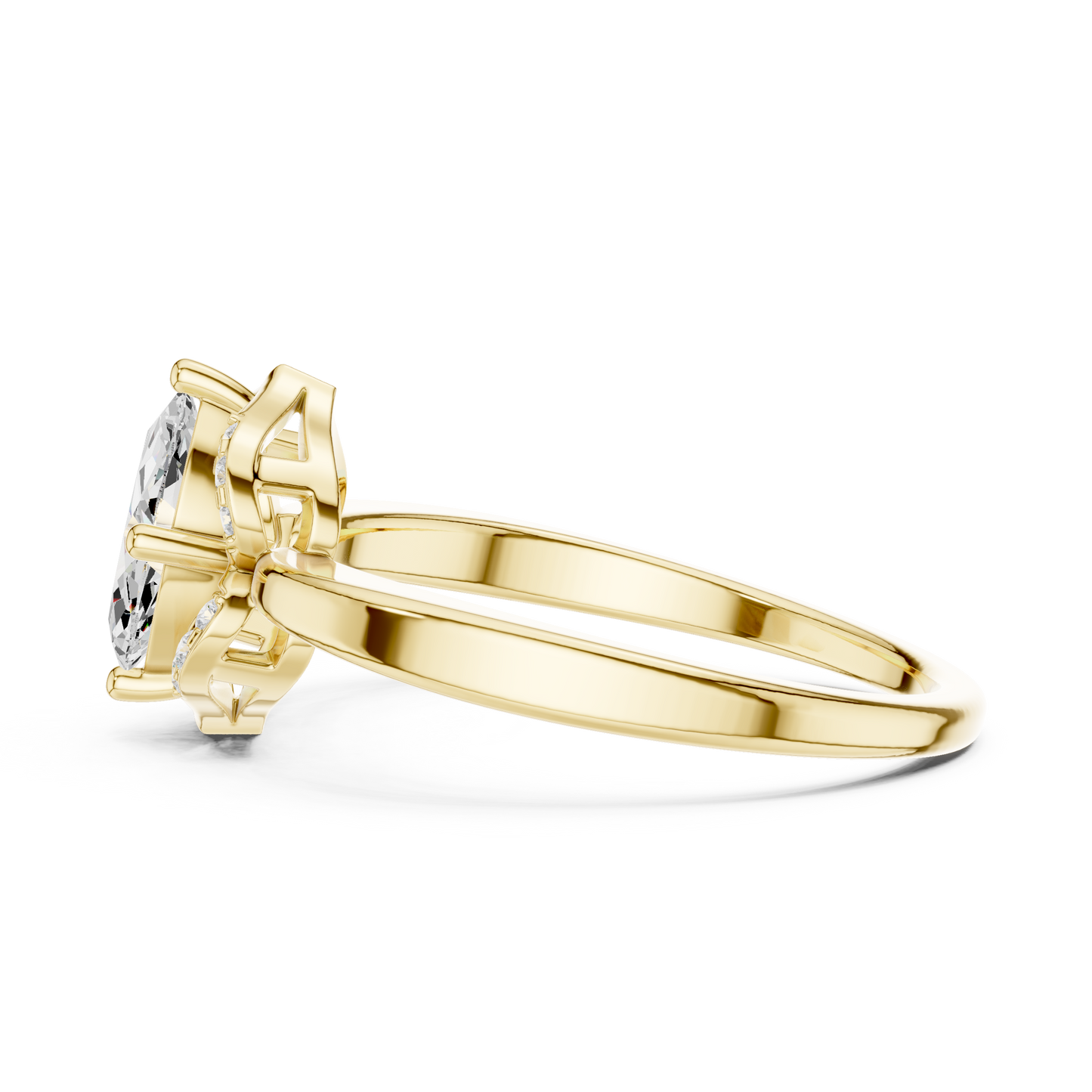 Mixed Shape Lab Grown Diamond Halo Ring