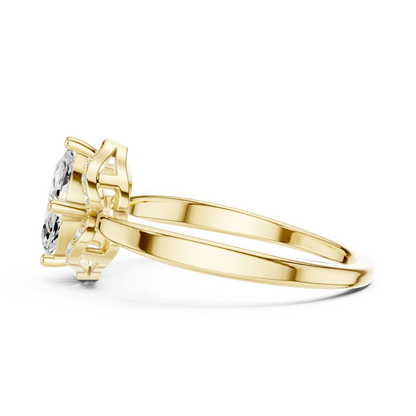 Mixed Shape Lab Grown Diamond Halo Ring