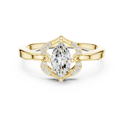 Mixed Shape Lab Grown Diamond Halo Ring