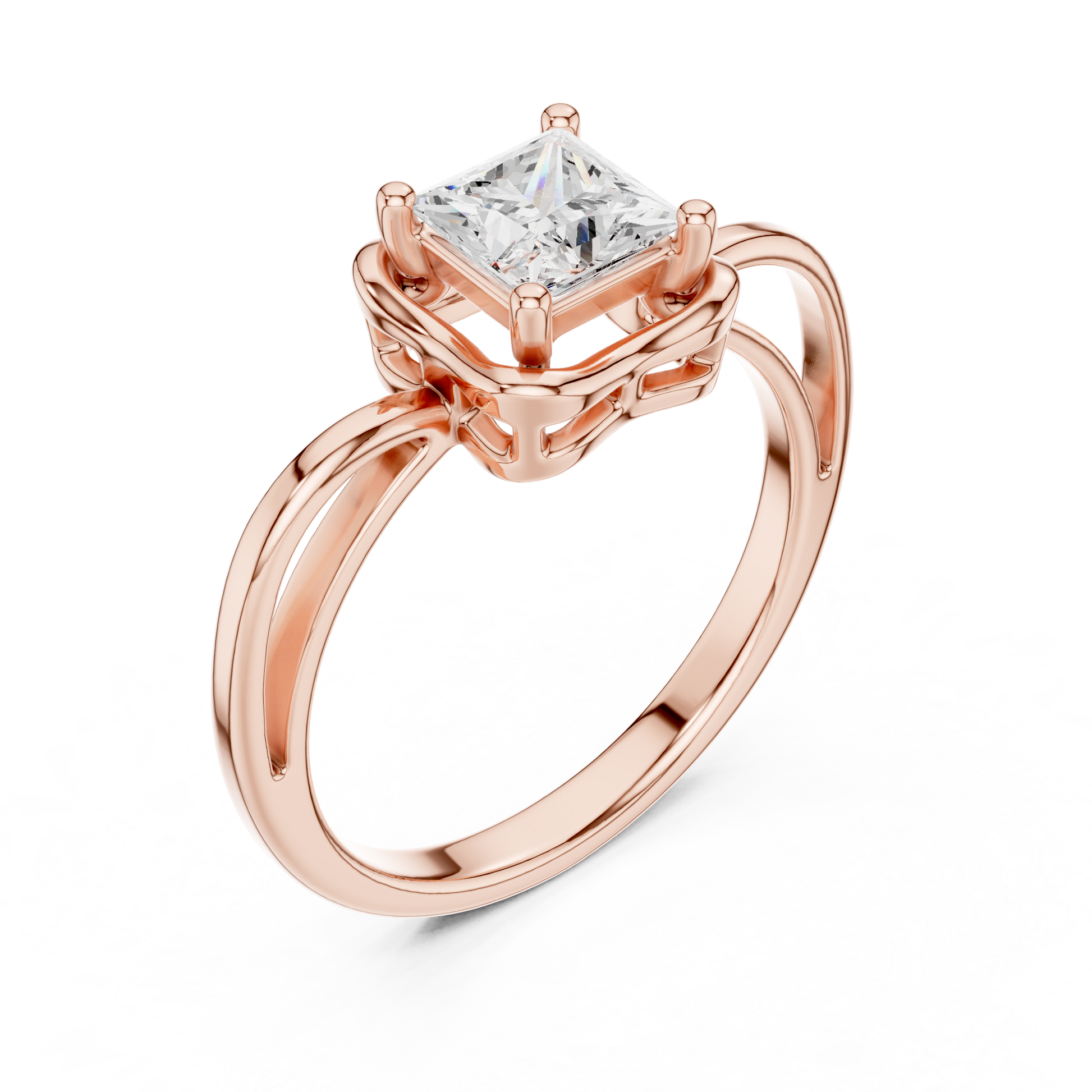 Mixed Shape Lab Grown Diamond Halo Ring