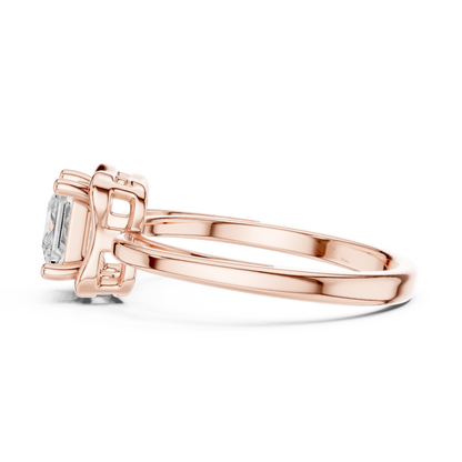 Mixed Shape Lab Grown Diamond Halo Ring