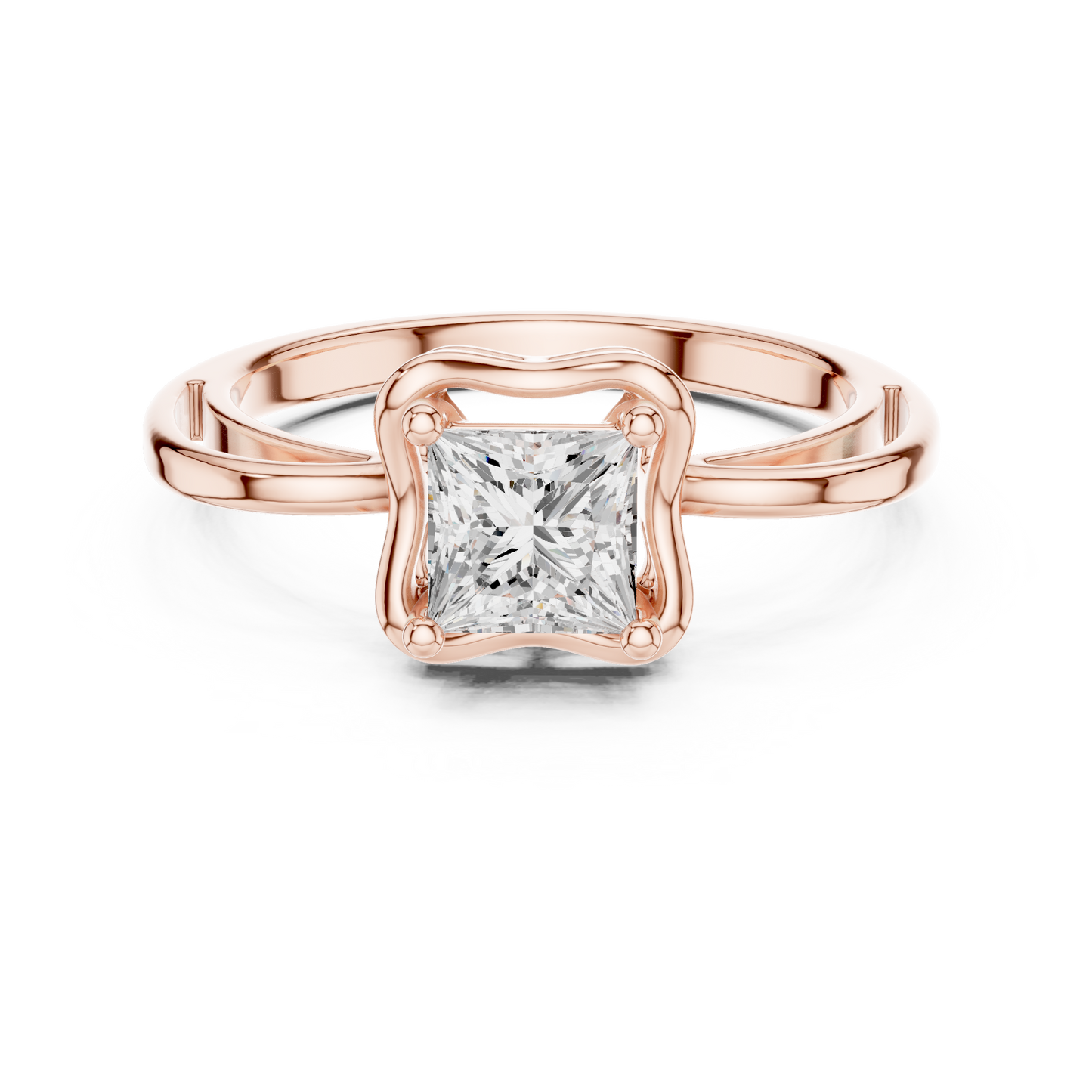 Mixed Shape Lab Grown Diamond Halo Ring