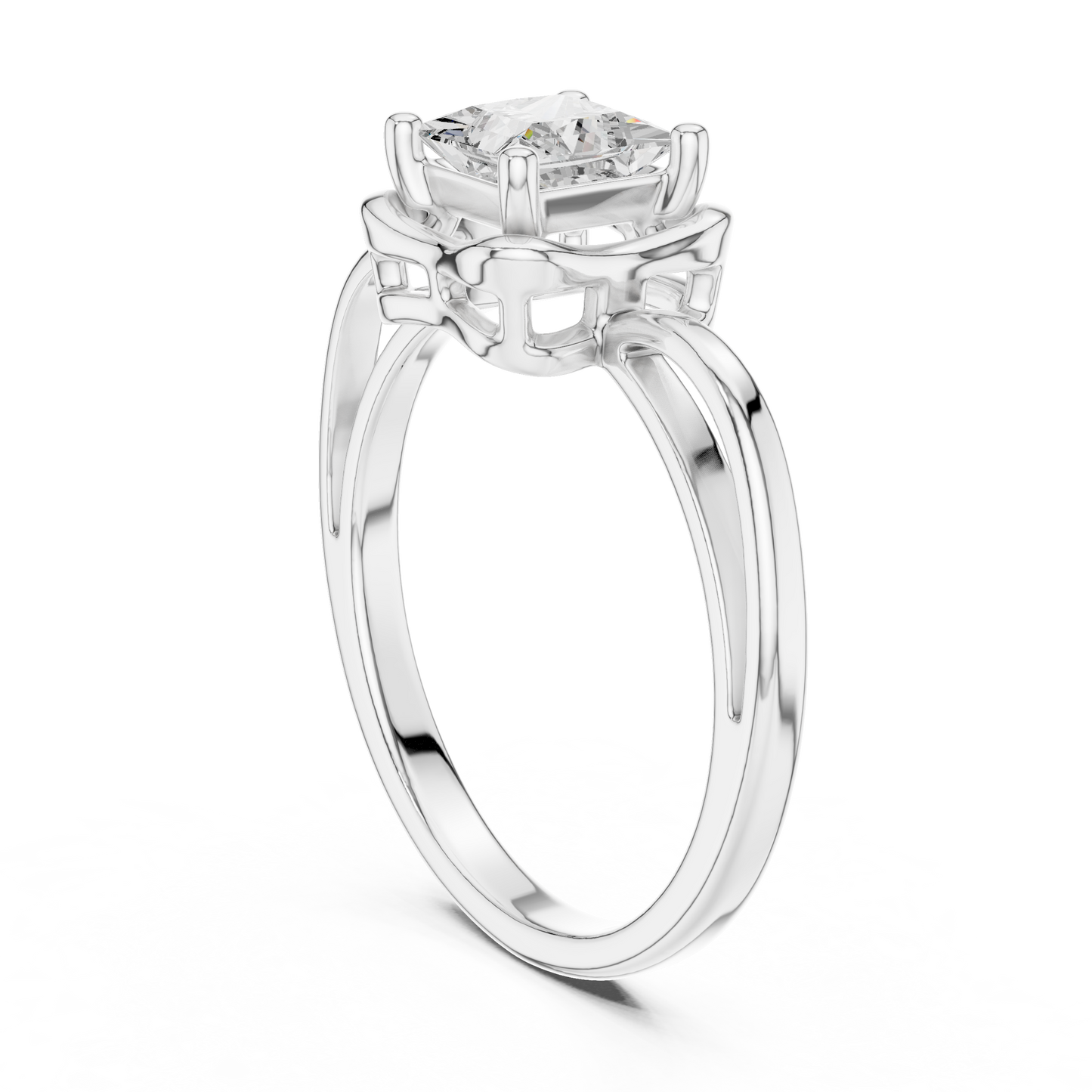 Mixed Shape Lab Grown Diamond Halo Ring