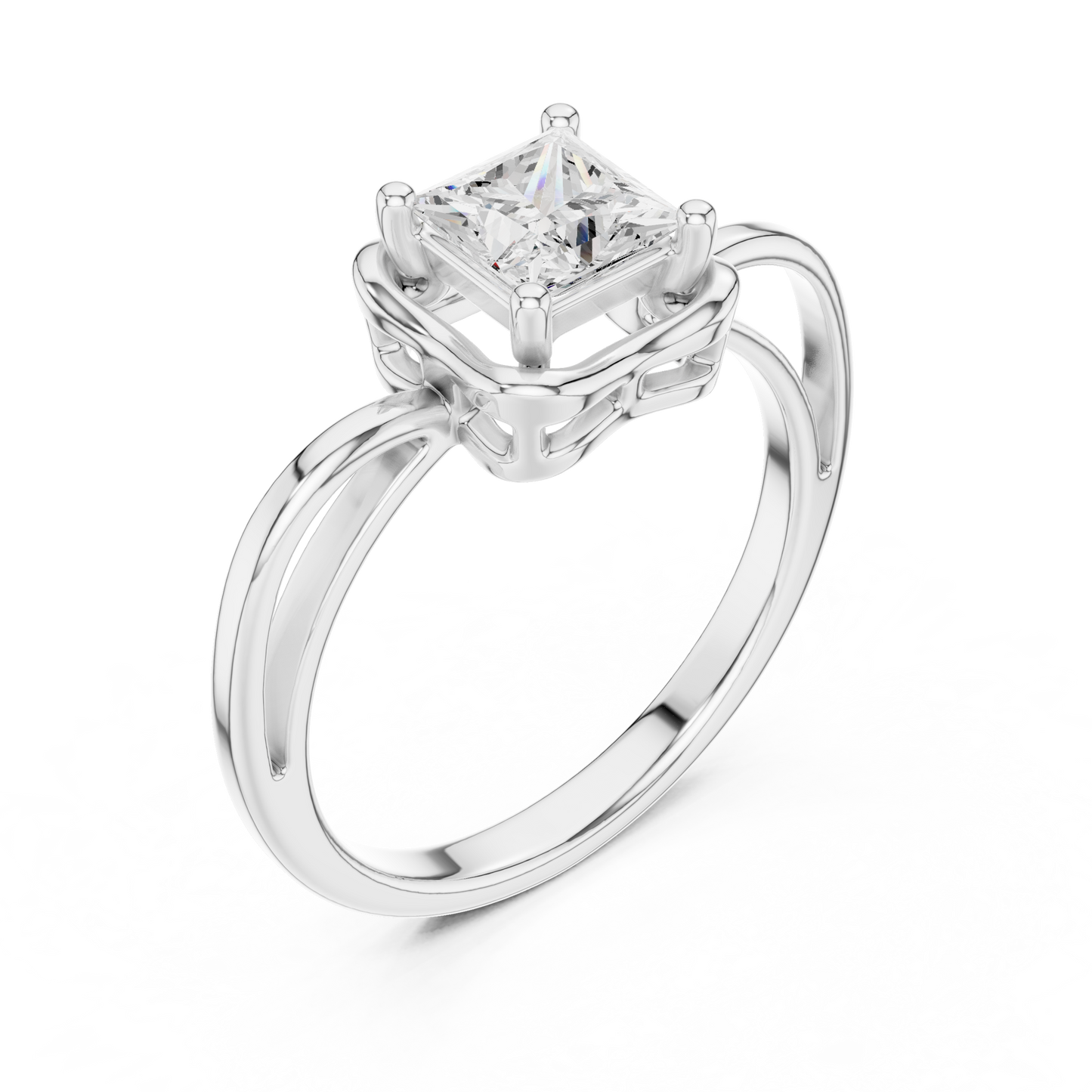 Mixed Shape Lab Grown Diamond Halo Ring