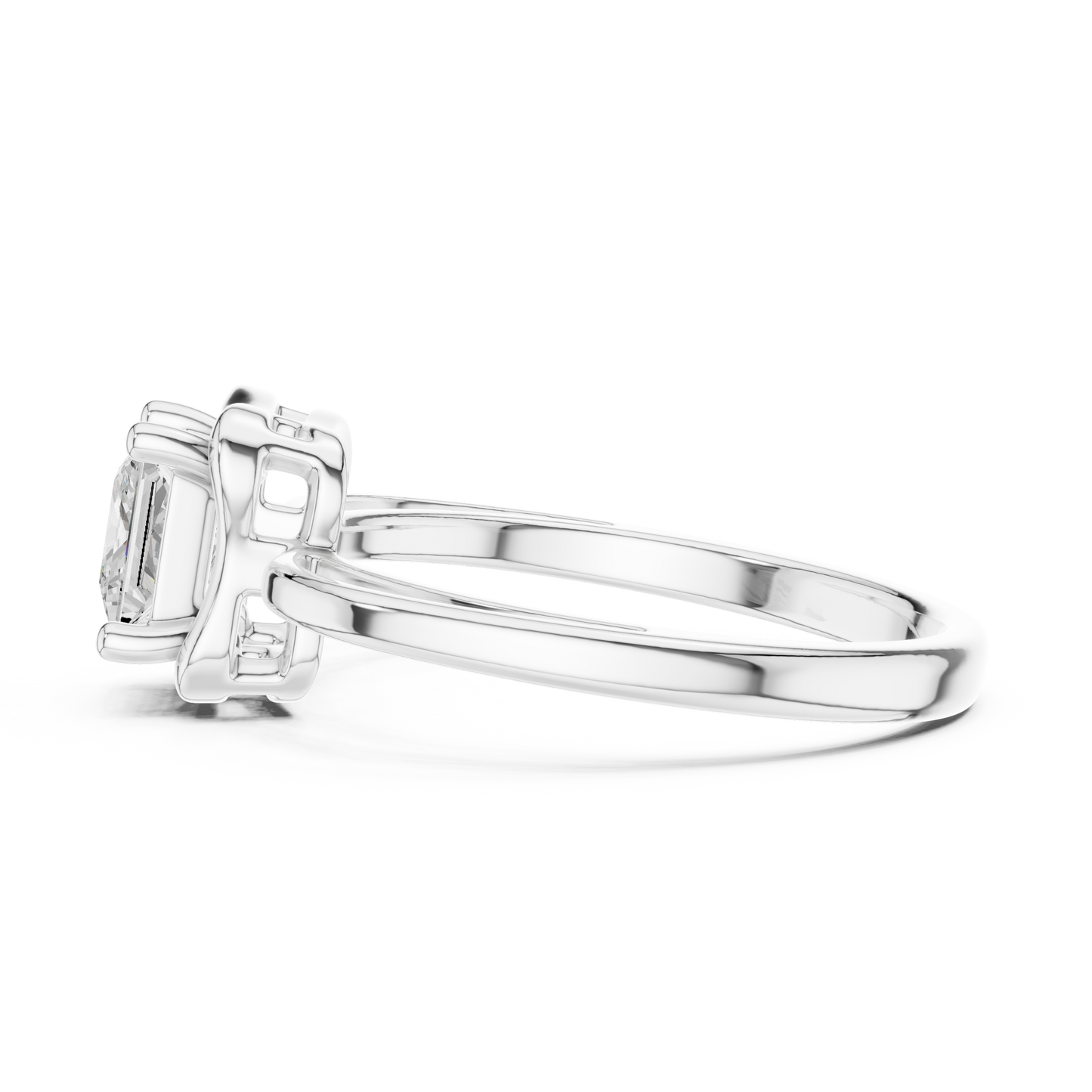 Mixed Shape Lab Grown Diamond Halo Ring