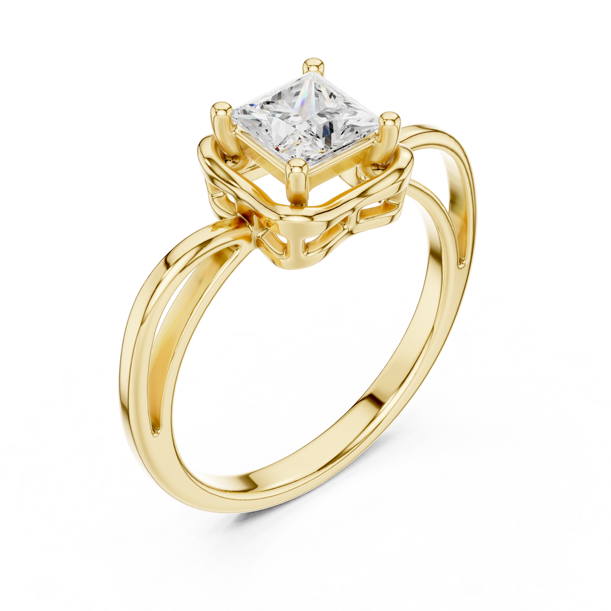 Mixed Shape Lab Grown Diamond Halo Ring