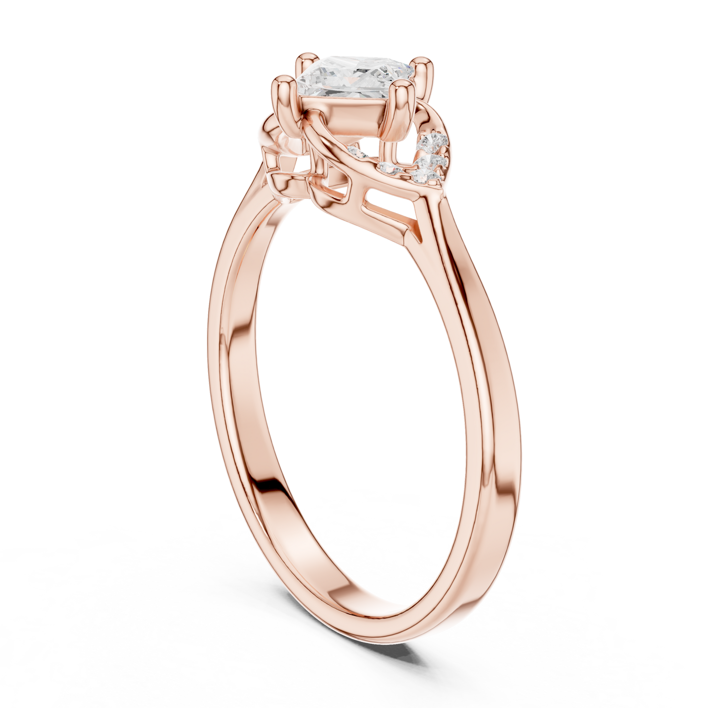 Mixed Shape Lab Grown Diamond Side Stone Ring