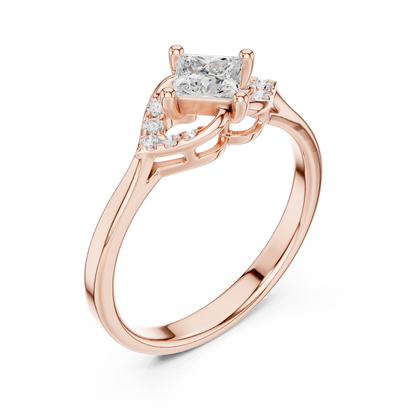 Mixed Shape Lab Grown Diamond Side Stone Ring
