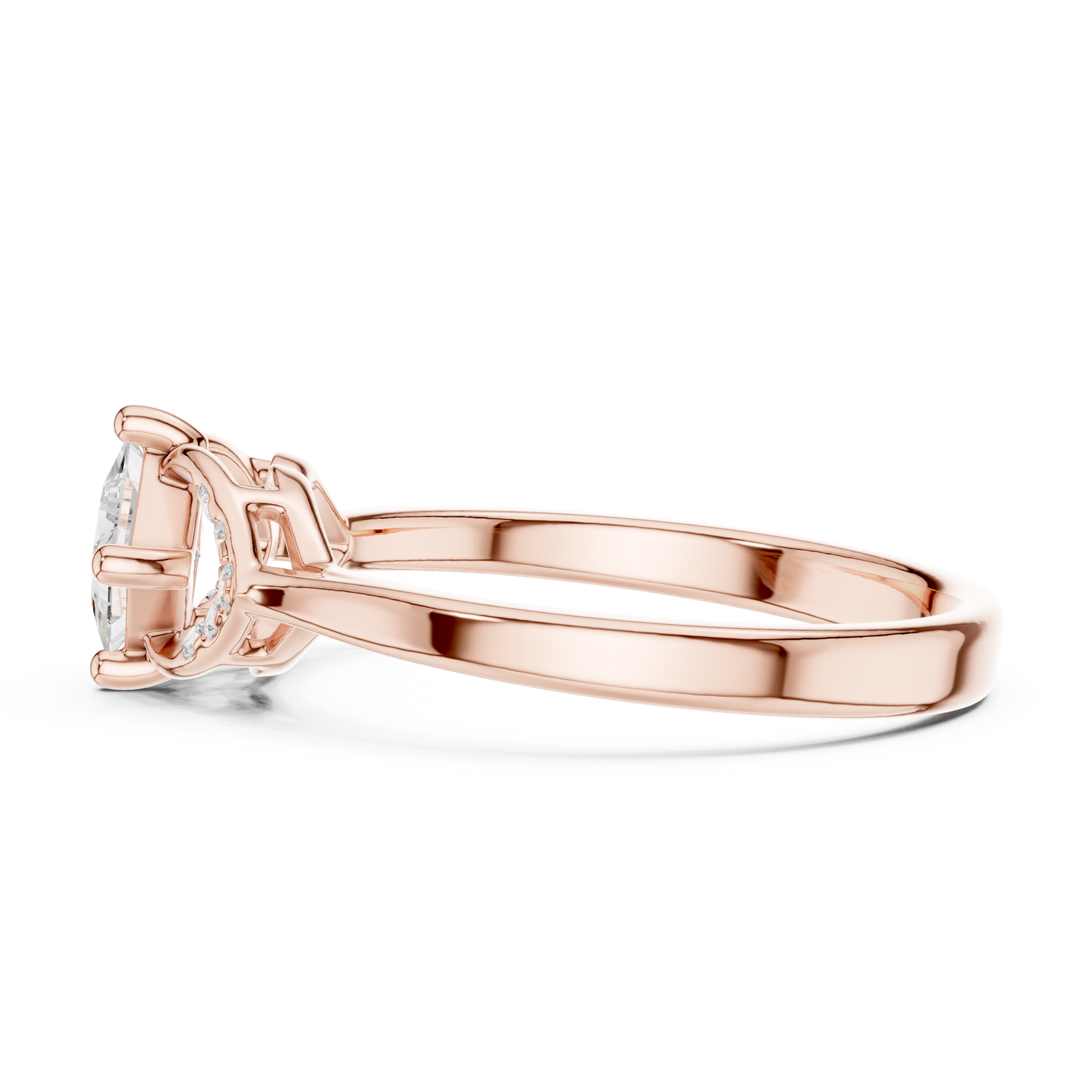 Mixed Shape Lab Grown Diamond Side Stone Ring