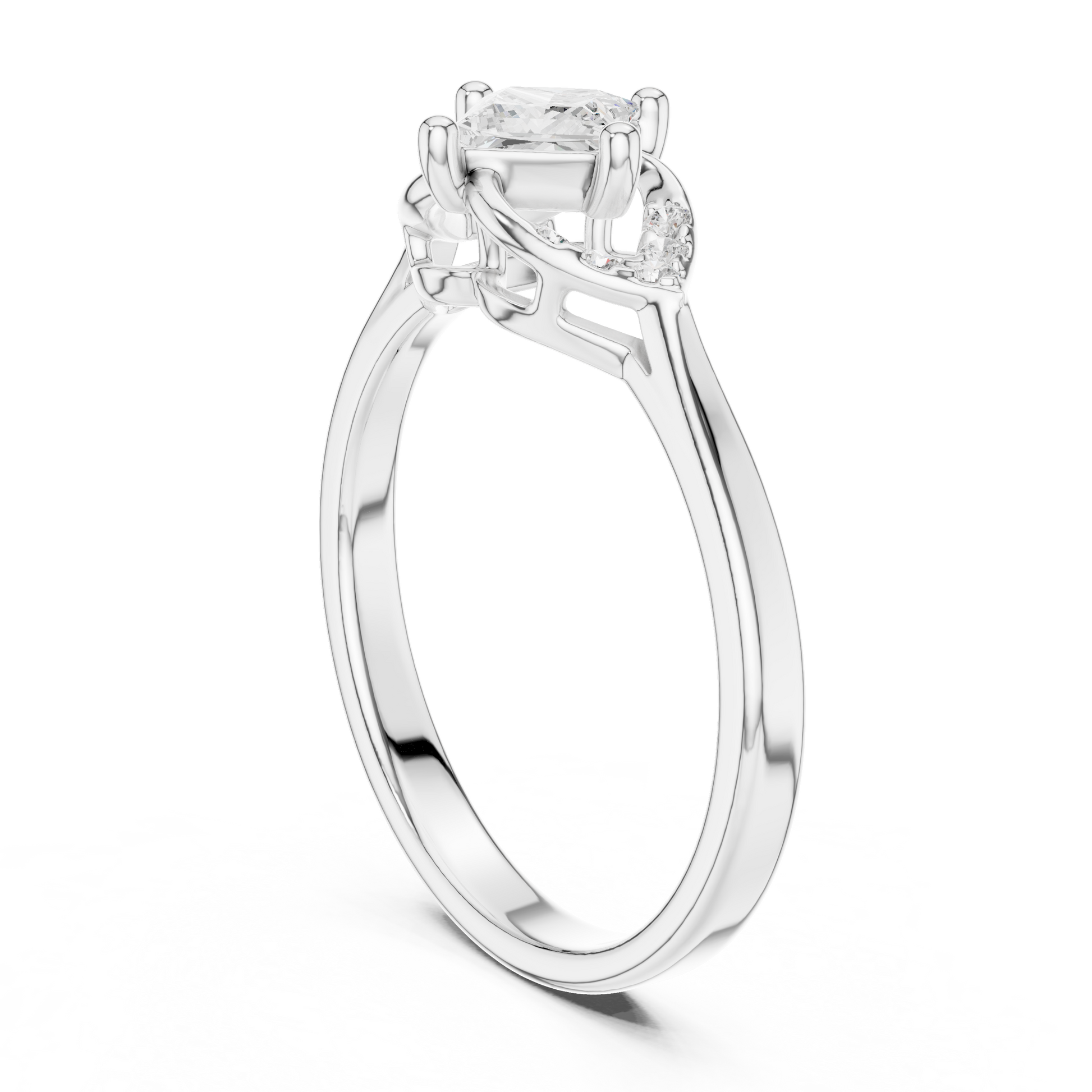 Mixed Shape Lab Grown Diamond Side Stone Ring