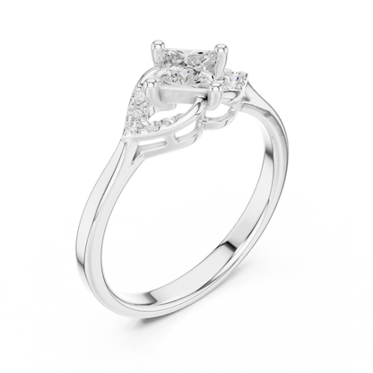 Mixed Shape Lab Grown Diamond Side Stone Ring
