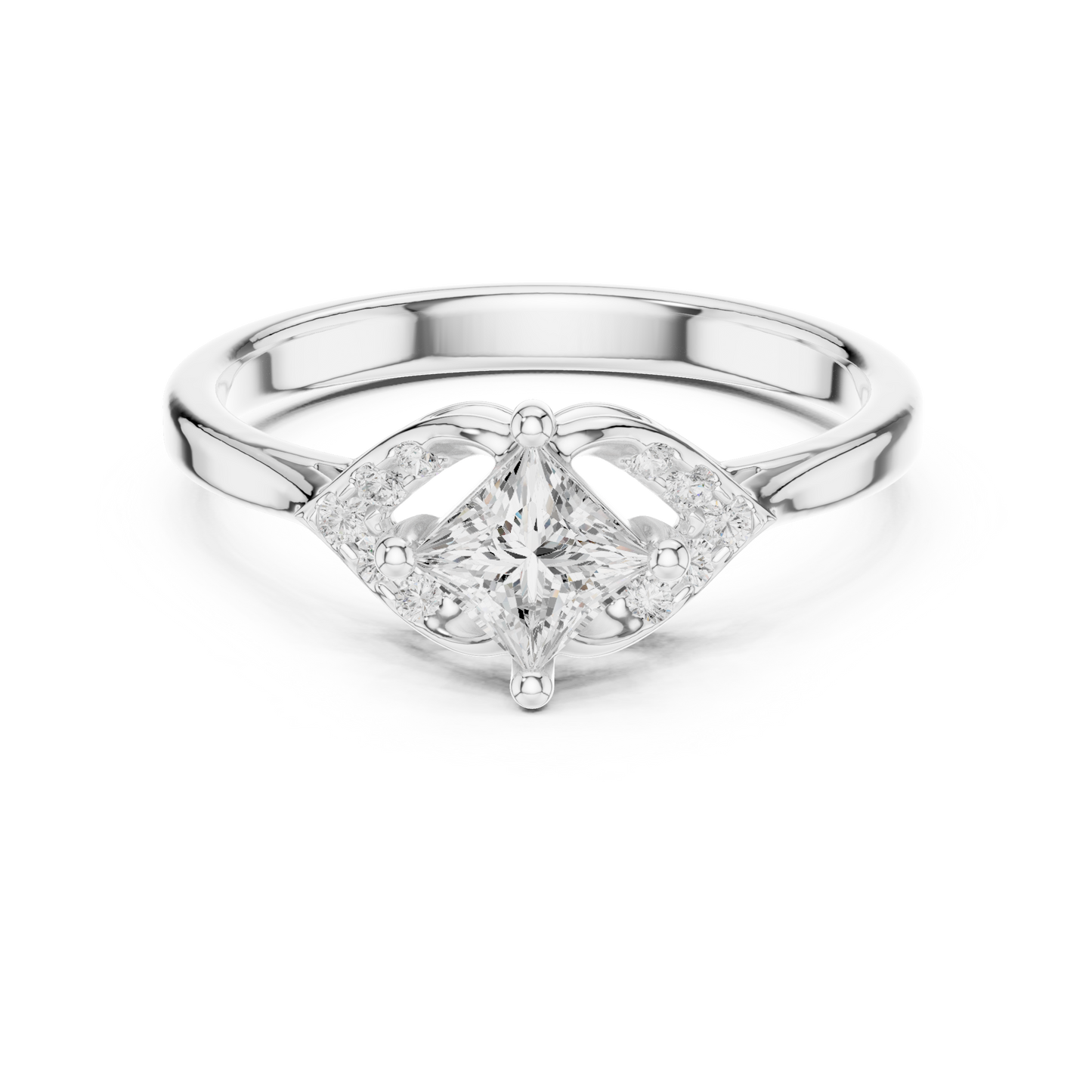 Mixed Shape Lab Grown Diamond Side Stone Ring