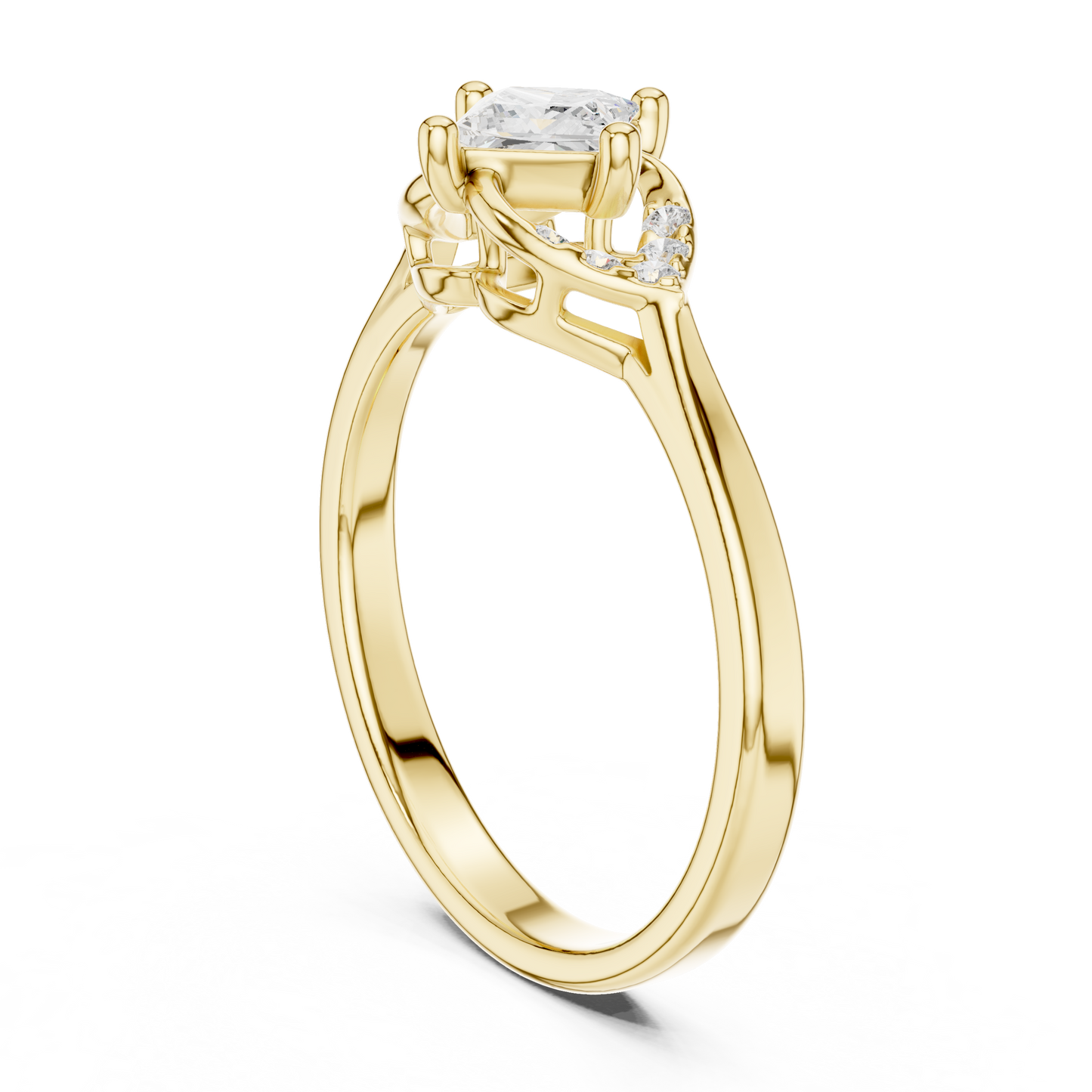 Mixed Shape Lab Grown Diamond Side Stone Ring