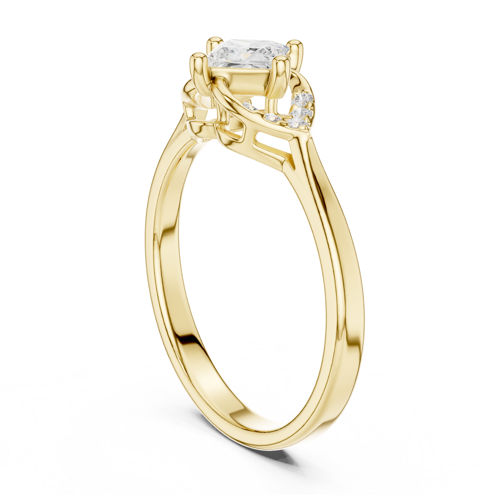 Mixed Shape Lab Grown Diamond Side Stone Ring