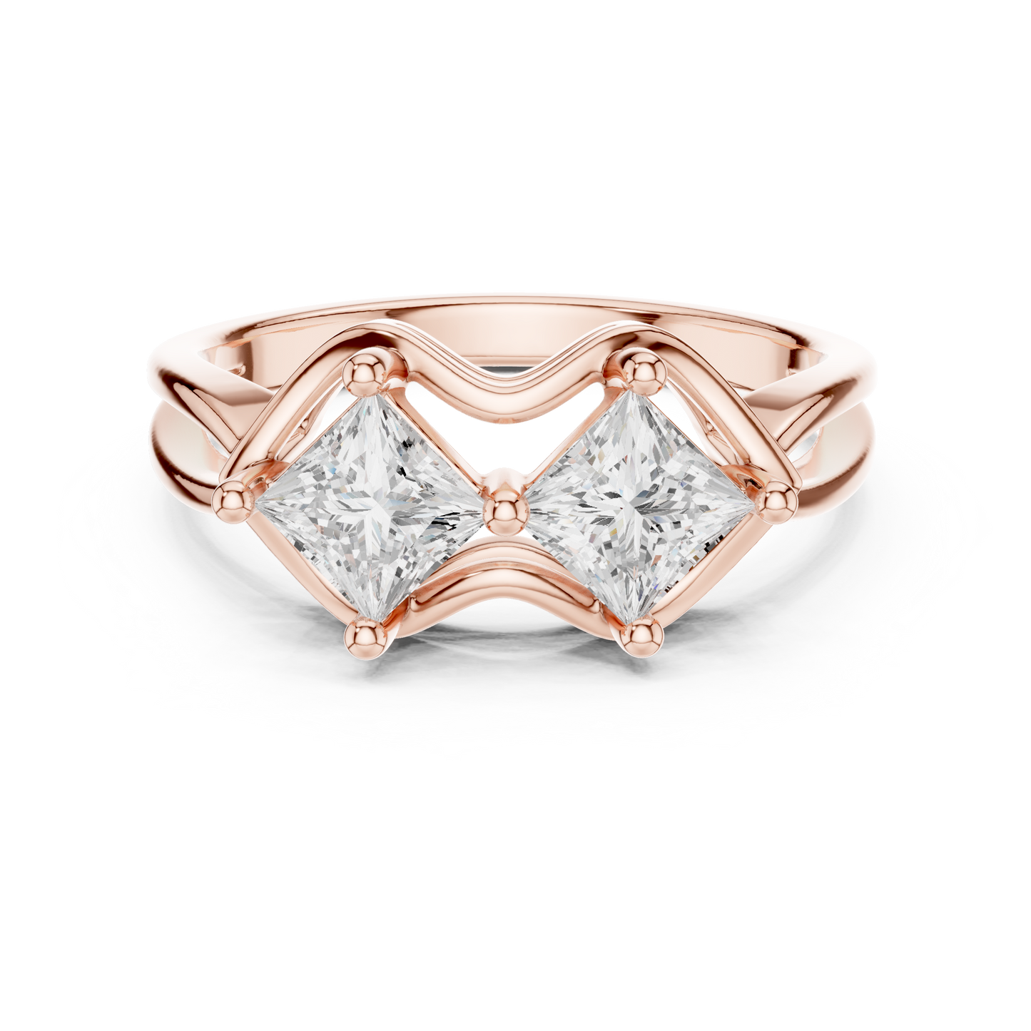 Mixed Shape Lab Grown Diamond Halo Ring