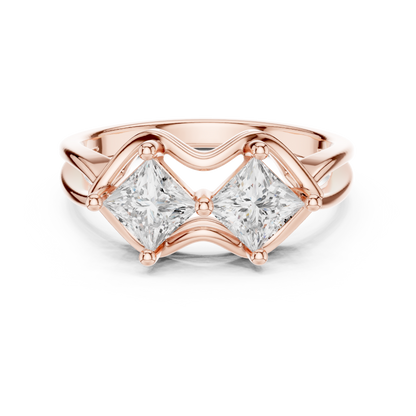 Mixed Shape Lab Grown Diamond Halo Ring