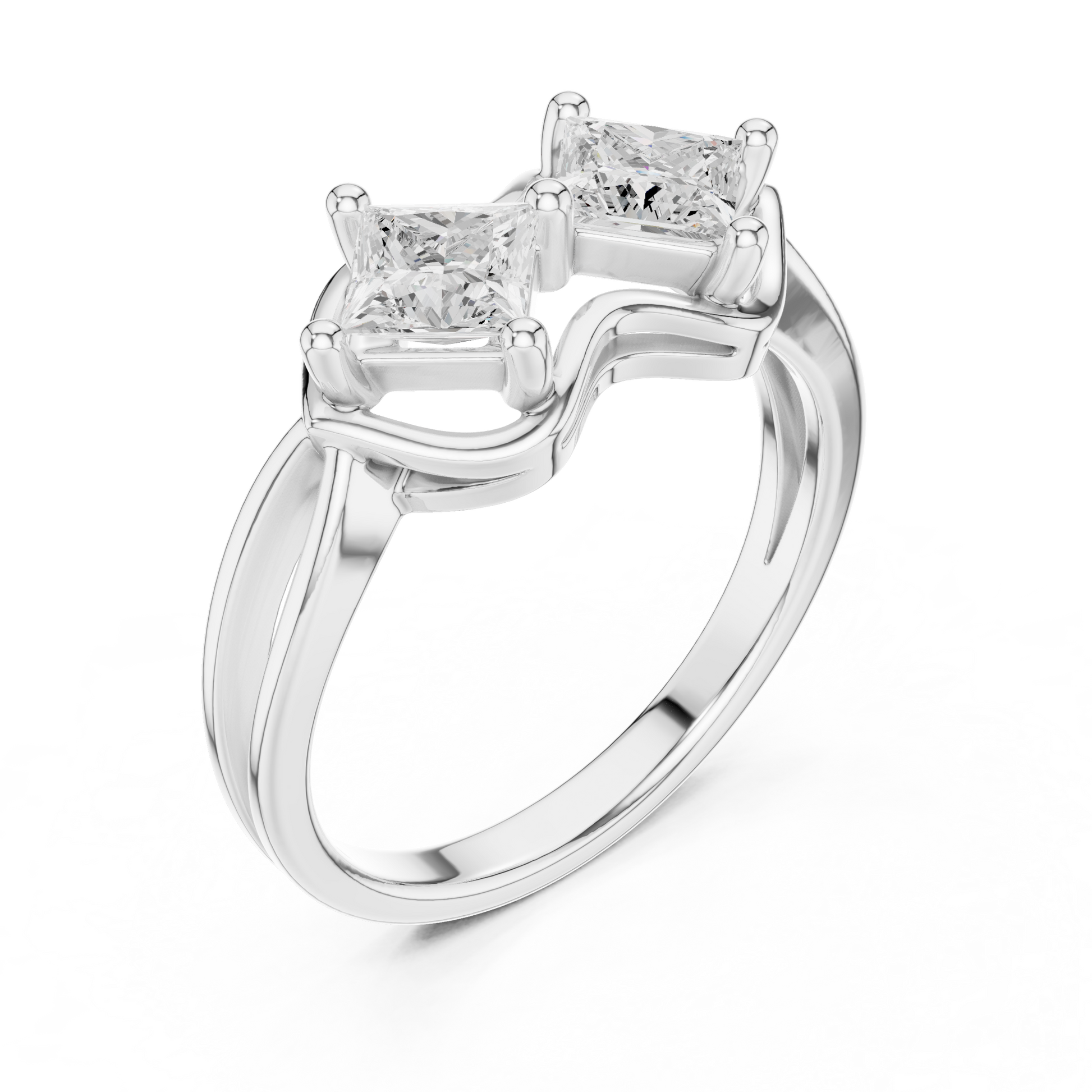 Mixed Shape Lab Grown Diamond Halo Ring