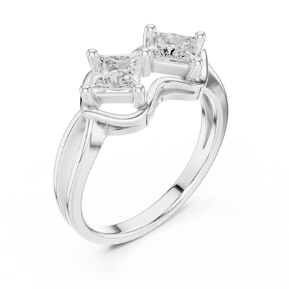 Mixed Shape Lab Grown Diamond Halo Ring