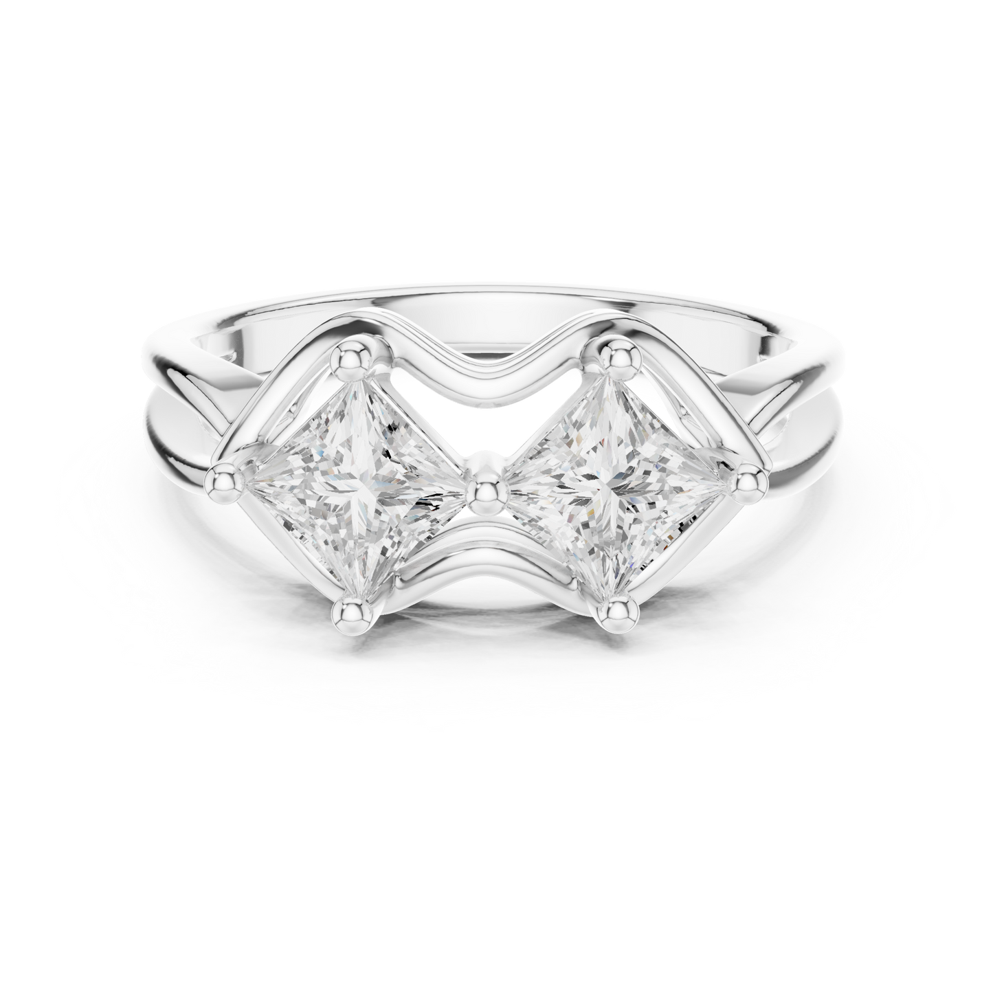 Mixed Shape Lab Grown Diamond Halo Ring