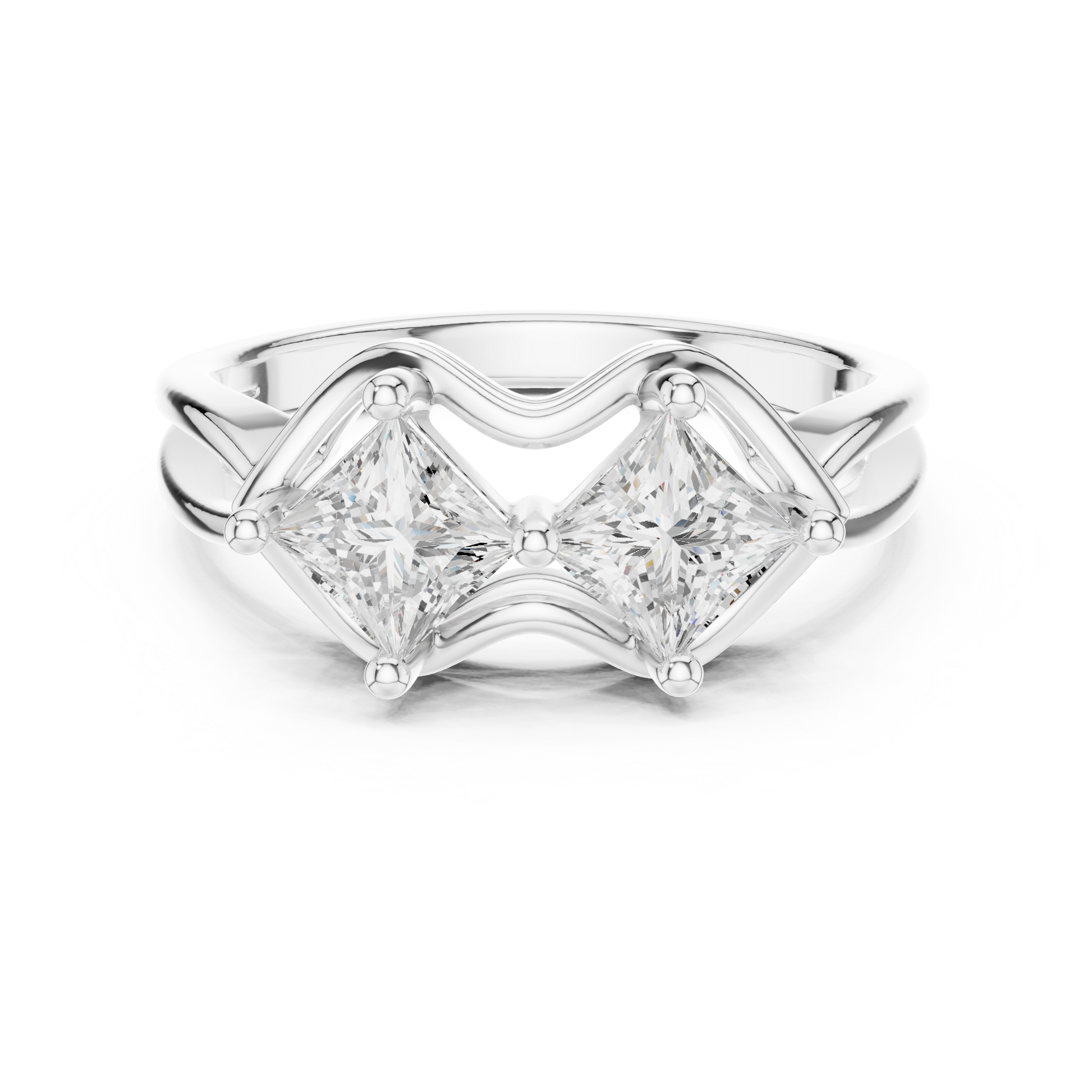 Mixed Shape Lab Grown Diamond Halo Ring