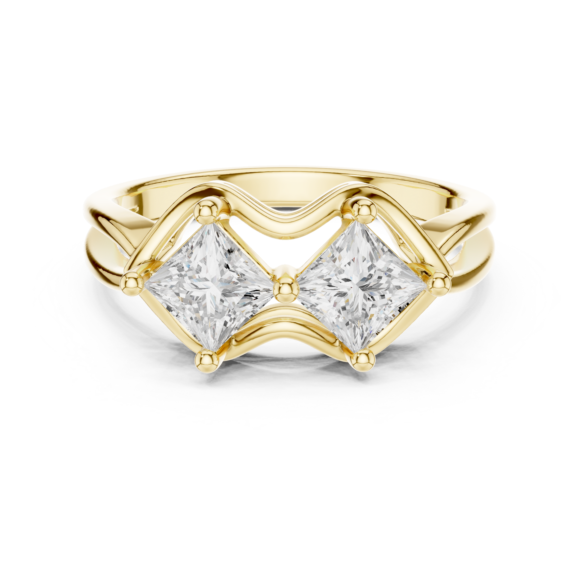 Mixed Shape Lab Grown Diamond Halo Ring