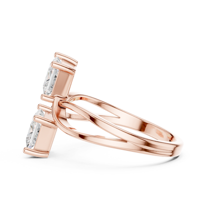 Mixed Shape Lab Grown Diamond Three Stone Ring