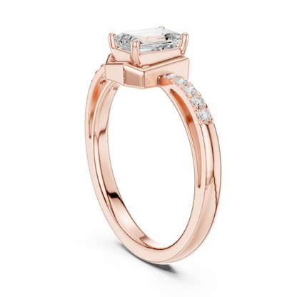 Mixed Shape Lab Grown Diamond Side Stone Ring