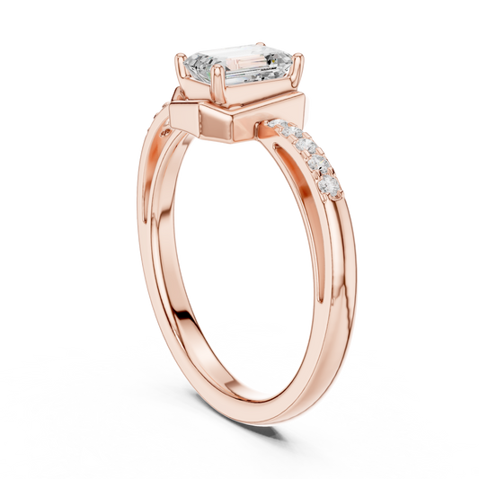 Mixed Shape Lab Grown Diamond Side Stone Ring