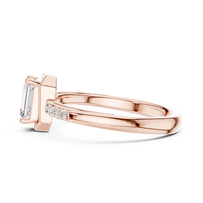 Mixed Shape Lab Grown Diamond Side Stone Ring