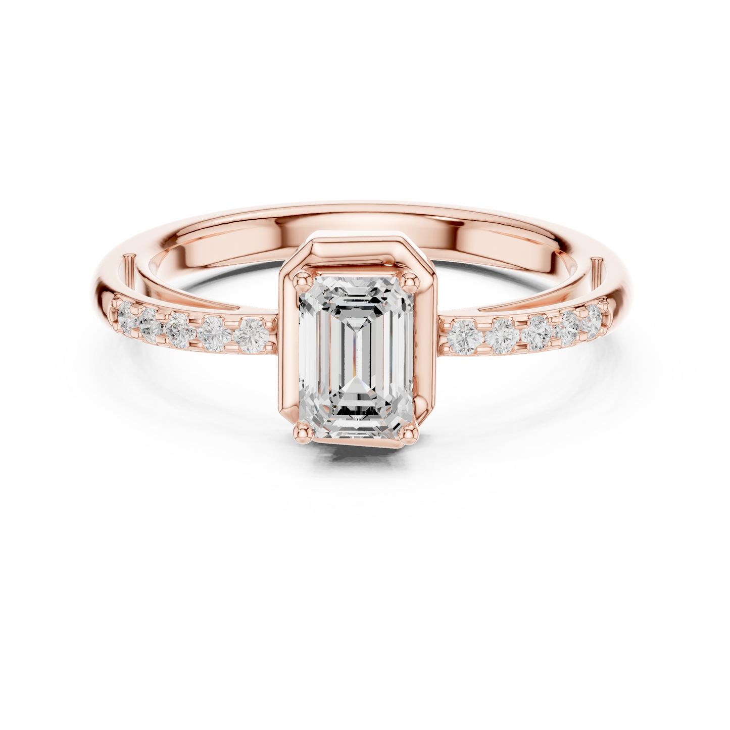 Mixed Shape Lab Grown Diamond Side Stone Ring