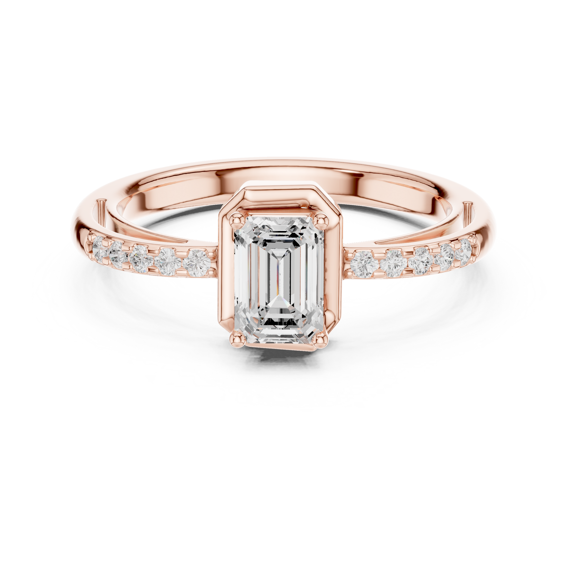Mixed Shape Lab Grown Diamond Side Stone Ring