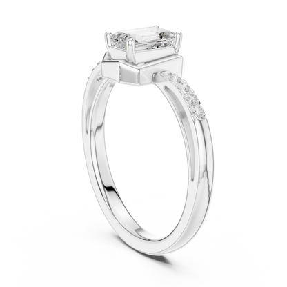 Mixed Shape Lab Grown Diamond Side Stone Ring