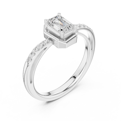 Mixed Shape Lab Grown Diamond Side Stone Ring