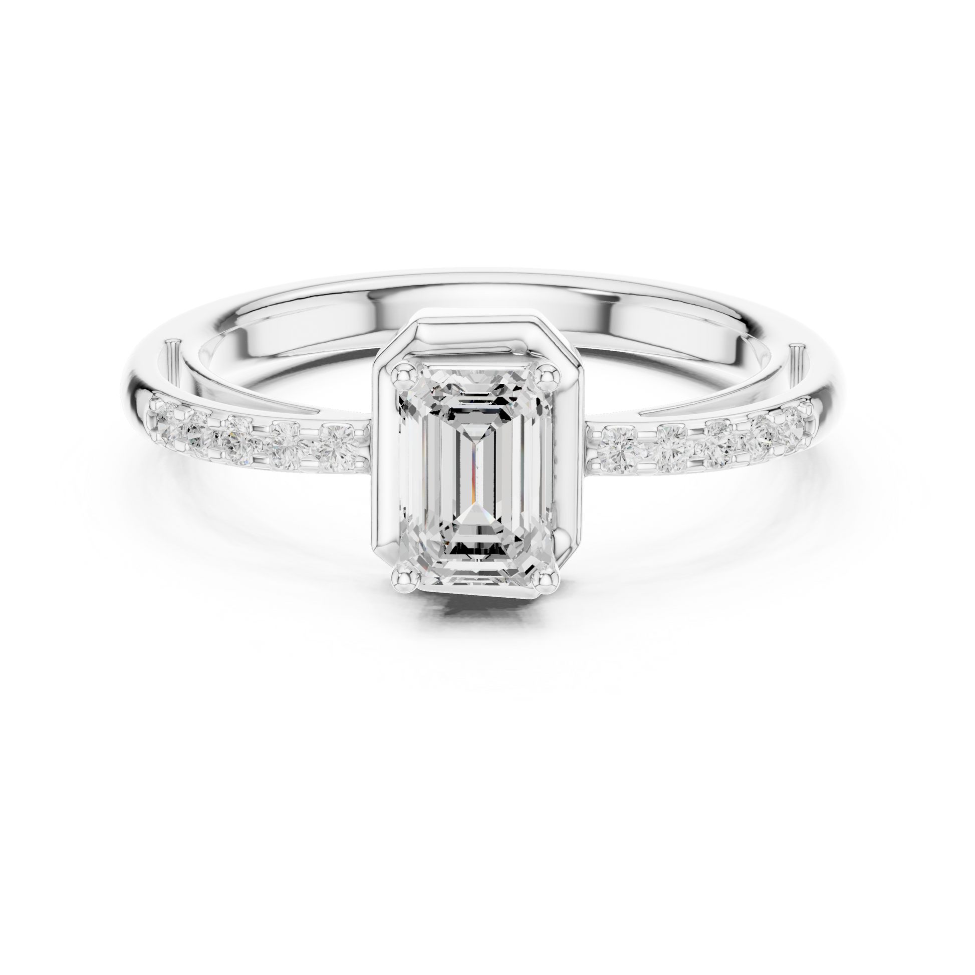 Mixed Shape Lab Grown Diamond Side Stone Ring