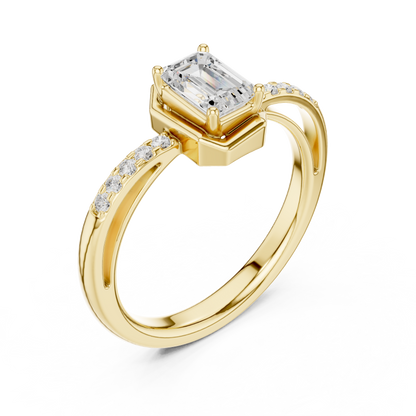 Mixed Shape Lab Grown Diamond Side Stone Ring