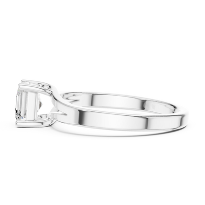 Asscher Solitaire Lab Grown Diamond Ring