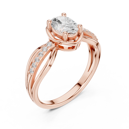 Mixed Shape Lab Grown Diamond Halo Ring