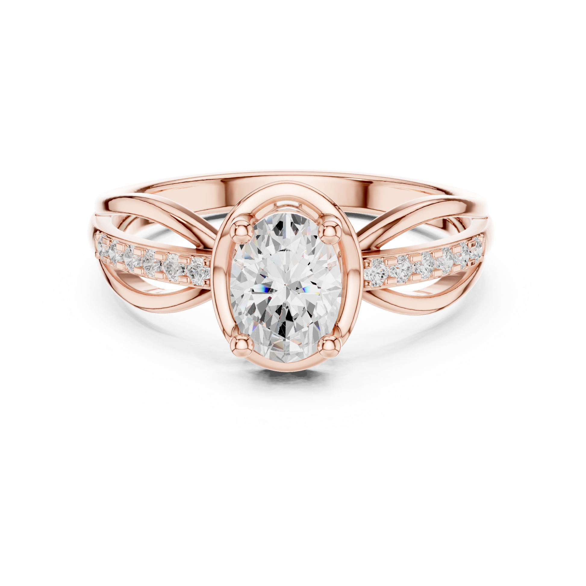 Mixed Shape Lab Grown Diamond Halo Ring